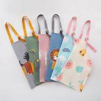 3-12 Years Baby Girl Boy Waterproof Adjustable Painting Apron with Sleeves Set Child Kids Toddler Infant Burp Cloth Aprons