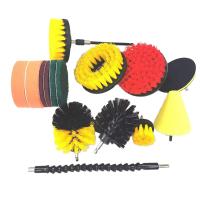 16 Pcs Drill Brush Attachments Set,Power Scrubber Brush with Extend Long Attachment All Purpose Clean for Car, Kitchen