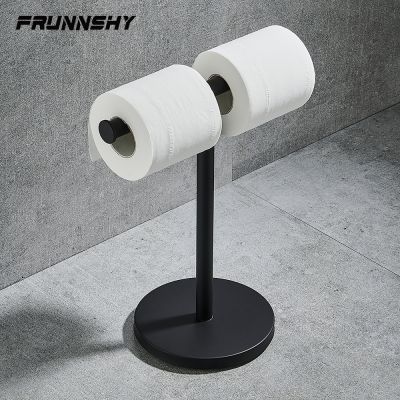 Stand Roll Paper Holder Stainless Steel Kitchen Vertical Paper Towel Holder Black/Brush Tissue Paper Bathroom Accessories FR1001