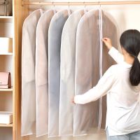 Clothes dustproof cover thickened coat suit dust covers PEVA transparent storage hanging pocket home dustproof cover for clothes Wardrobe Organisers