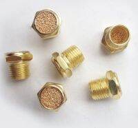 Pneumatic solenoid valve copper muffler PSV 06Thread 3/4 quot; BSPT flat head copper muffler exhaust vent 10pcs/lot