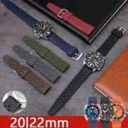For Oris Seiko Citizen Tropical Soft Breathable Silicone Strap Quick