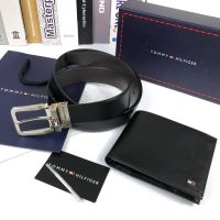 กระเป๋าเงิน เข็มขัด TOMMY HILFIGER Leather Belt &amp; Wallet Set เซตสุดคุ้ม