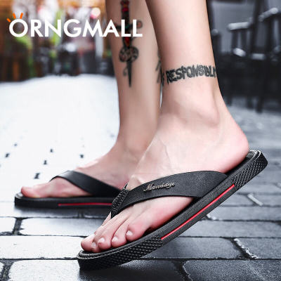 แฟชั่นรองเท้าส้นเตี้ยใส่สบายรองเท้าแตะผู้ชายสำหรับฤดูร้อน ORNGMALL หายใจคอ/สติ๊กเกอร์ติดมือถือลายแบทแมนสบาย