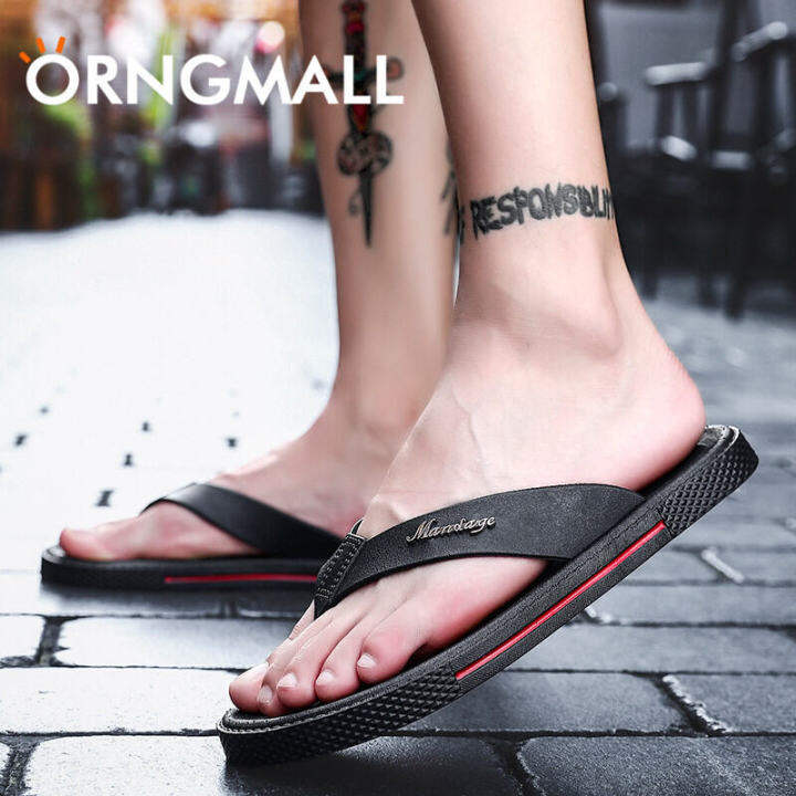 แฟชั่นรองเท้าส้นเตี้ยใส่สบายรองเท้าแตะผู้ชายสำหรับฤดูร้อน-orngmall-หายใจคอ-สติ๊กเกอร์ติดมือถือลายแบทแมนสบาย