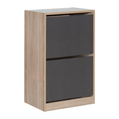 Shoe cabinet with 2 swing doors can hold up to 6-8 pairs size 50x29x76 cm.