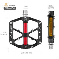 MZYRH X12F สะท้อนแสงจักรยานเหยียบ3แบริ่งลื่น MTB เหยียบอลูมิเนียมแบนบังคับกันน้ำอุปกรณ์จักรยาน