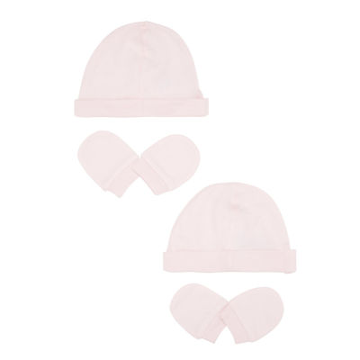 หมวกและถุงมือเด็กทารก mothercare pink hat and mitts set RA550