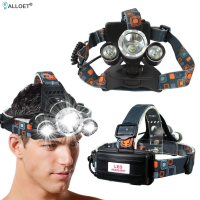 7LED rechargeable powerful led headlamp USB Led Headlight Super Bright 4 Working Modes Headlamp Waterproof Flashlight For Night