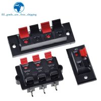 卍☒ TZT 2 4 6 Way Spring Push Release Connector Speaker Terminal Strip Block