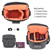 fosoto Digital Camera Bag Canvas Shoulder Bag Photo Case Cover For Canon EOS Canon EOS M100 SX740 A6000 A6100 Fujifilm X-T2