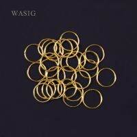 A CWwart100PcsLot Golden Silver Rose Gold Hair id Dreadlock Bead Cuff Clip id Hoop Circle Approx 12mm14mm