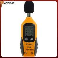 UMMEAX จอแสดงผล LCD แบ็คไลท์ เครื่องวัดเดซิเบล 40dB ไปยัง130dB สีเหลืองทาเล็บ เดซิเบลเครื่องทดสอบการตรวจสอบ ความแม่นยำสูง อุปกรณ์วัดเสียงรบกวน บ้าน, สำนักงาน, โรงงาน