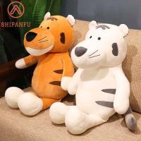 SHIPANFU 30ซม. ของเล่นนุ่ม ของตกแต่งบ้าน เสือขาว ของเล่นตุ๊กตาสัตว์ เสือสีน้ำตาล ปีเสือ ตุ๊กตาเสือ ตุ๊กตามิ่งขวัญ ตุ๊กตาผ้า ของเล่นยัดไส้