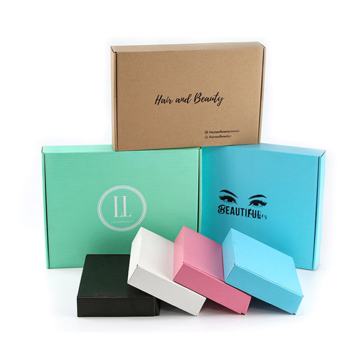 5pcs10pcscolor-gift-box-clothing-transportation-corrugated-packaging-storage-small-carton-carton-custom-size-and-printed-logo