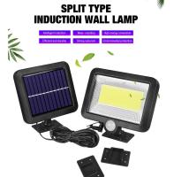 Mina.shop ไฟติดผนังพลังงานแสงอาทิตย์ Solar PIR Sensor Light พร้อมแผงโซล่าเซลล์ ไฟฉุกเฉิน COB 100LED ไฟโซล่าเซลล์