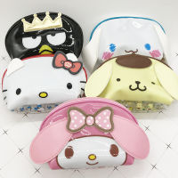 Hello Cosmetic Bag Sanrio Makeup Bag Melody Kuromi Cinnamoroll Storage Bags Little Twin Stars Makeup Box Pouch Organizer