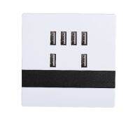 New Product /6 Usb Socket/6 USB Charging Wall Socket Input AC 85V-265V/Output 5V 6A /White