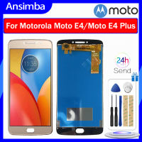 Ansimba หน้าจอ LCD IPS ของแท้สำหรับ Motorola Moto E4 XT1766/Moto E4 Plus XT1773/XT176ประกอบดิจิไทเซอร์จอแสดงผล LCD แบบสัมผัสหน้าจอสำหรับ Moto E4 Moto E4 Plus จอแสดงผล