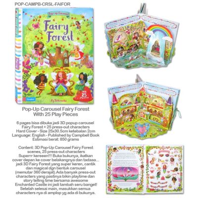 Fairy Forest Hardback Pop-up Carousel English Illustrated by Ag Jatkowska 9781509879335 Pop up book #หนังสือ #rare #puialphabet ฉาก พร้อมตัวตุ๊กตา