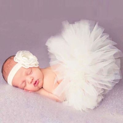 ▦ 12 Colors Baby Tutu Skirt Headband Outfit Newborn Photography Props Infant Costume Princess Headband Baby Photography Props