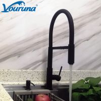 Vouruna Matte Black Kitchen Faucet Pull Down Sink Mixer Taps