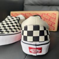 2022 VANSˉclassic one pedal checkerboard lazy shoes all-match casual skateboard mens and womens canvas shoes