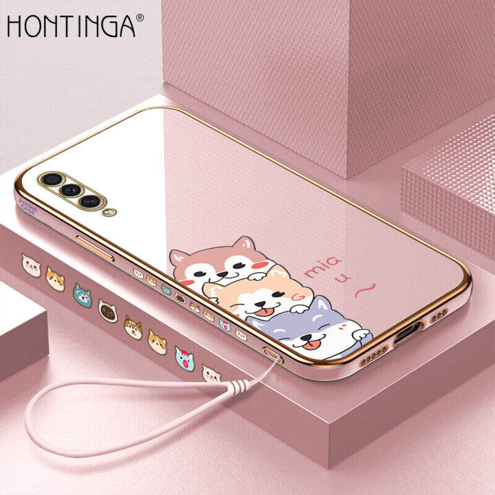 hontinga-เคสโทรศัพท์สำหรับ-samsung-galaxy-a50-a30s-a50s-เคสแฟชั่นลายการ์ตูนสุนัขสุดหรูทำจากโครเมียมทรงสี่เหลี่ยมทำจาก-tpu-นิ่มป้องกันกล้องเต็มรูปแบบเคสยางกัน-gores-สำหรับเด็กผู้หญิง