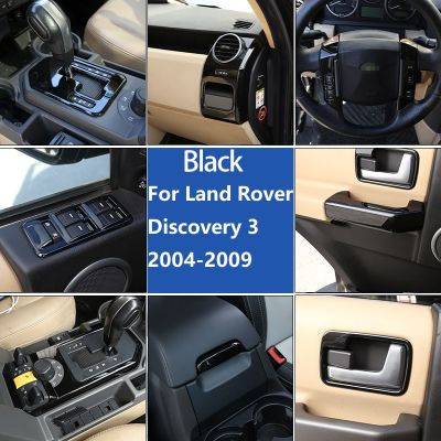 For 2004-2009 Land Rover Discovery 3 LR3 ABS Black Car Interior Decoration Frame Cover Sticker Interior Modification Accessories