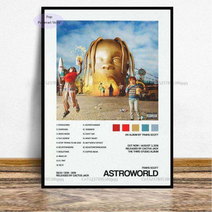 Gx468ทราวิสสก็อตต์อัลบั้มเพลง Astroworld เพลงปกอัลบั้มติดตามพิมพ์โปสเตอร์ผ้าใบวาดภาพ0421  | Lazada.Co.Th