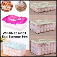 244872 Grids OneDoubleThree Layer Egg Storage Box Plastic Kitchen Organizer Refrigerator Container Case Holder Tray
