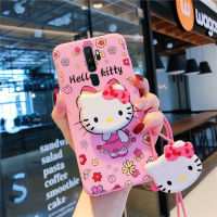 U Top สำหรับ OPPO A5 2020 A9 2020 A11 A31 A8แฟชั่น Hello Kitty เคสโทรศัพท์ผู้ถือ Lanyard Soft TPU ฝาหลัง