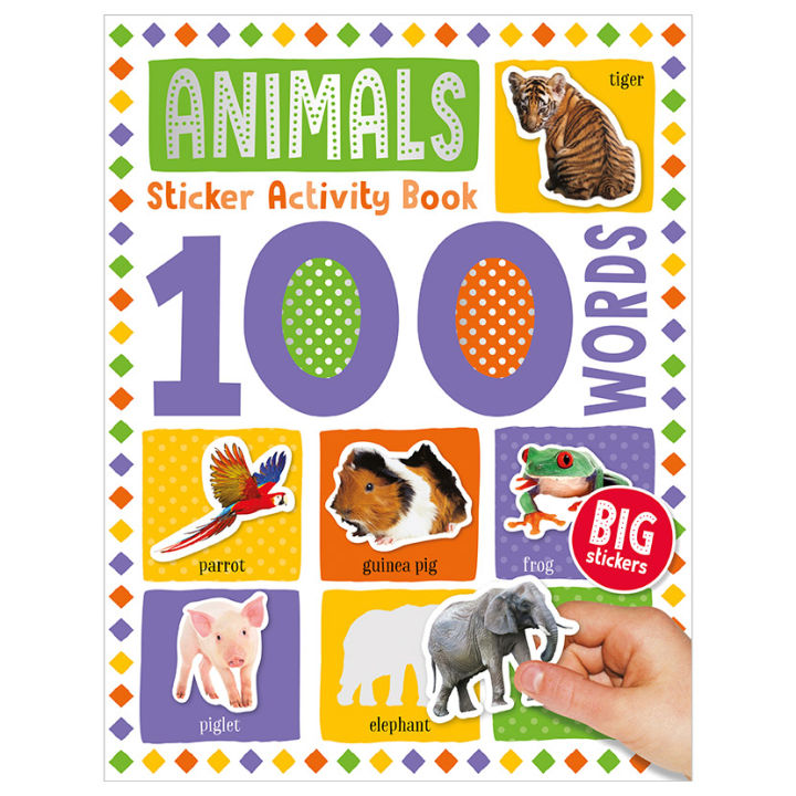 Sách - 100 Animal Words Sticker Activity - Phương Nam Book 