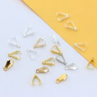 100pcs 5x8mm Charms Buckle holder clamp bail pendant connector link claw pinch clip clasps findings necklace amp;Bracelet making