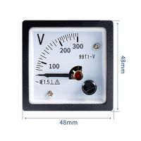 99T1-V pointer 48*48 mm AC voltmeter 250V 300V 450V 500V 48x48mm analog volt meter Electrical Trade Tools  Testers