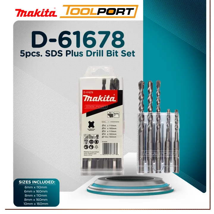 Makita D Sds Plus Drill Bit Set For Sds Plus Hammers Pcs