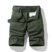 2022 Casual Shorts Men Summer 100 Cotton Mens Cargo Shorts Solid Multi Pocket Man Knee Length Comfortable Short Pants Men