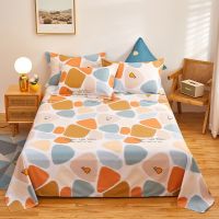 ▩◄ 100 Pure Cotton Flat Sheets for Bed Soft Skin-friendly Cartoon Print Bedsheet Couple King Size Full Double Bed Linen 160x230cm