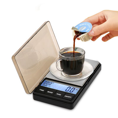 กระเป๋าเอสเพรสโซอิเล็กทรอนิกส์ดิจิตอล1000กรัมตราชั่งสำหรับใช้ในครัวกาแฟ0.1กรัม