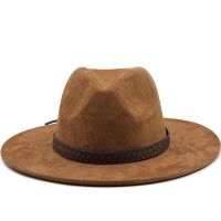 Solid Color Suede Fedoras Panama Hat Felt Hat For Male Jazz Hats Cowboy Hat For Women And Men Winter Men Cap Wide Brim Hat