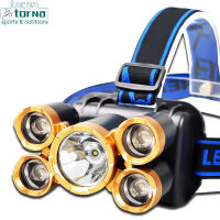 ไฟหน้า5led ชาร์จ Usb ได้สว่างมากไฟตกปลาสำหรับตั้งแคมป์ตกปลากลางแจ้ง