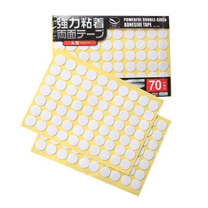 70pcs-round-double-sided-white-foam-tape-strong-pad-mounting-adhesive-no-traces-sticker-for-diy-photo-scrapbooking-wedding-adhesives-tape