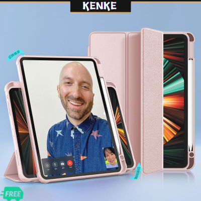 KENKE เคส iPad หมุน360องศาพร้อมช่องเสียบปากกาสำหรับ Apple iPad 2020 แท็บเล็ตแม่เหล็กแยก ipad 2022 Pro 11 เคสอะคริลิคโปร่งใส Air 4 air 5 ป้องกันการดัดเคสแข็ง2019เคสหนังกันตกขนาดเล็ก mini 6เคส iPad 7 8 9 รุ่นที่ case