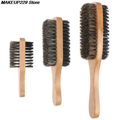 【CC】 Men Boar Bristle Hair - for Male Styling Beard Hairbrush ShortLongThickCurlyWavy