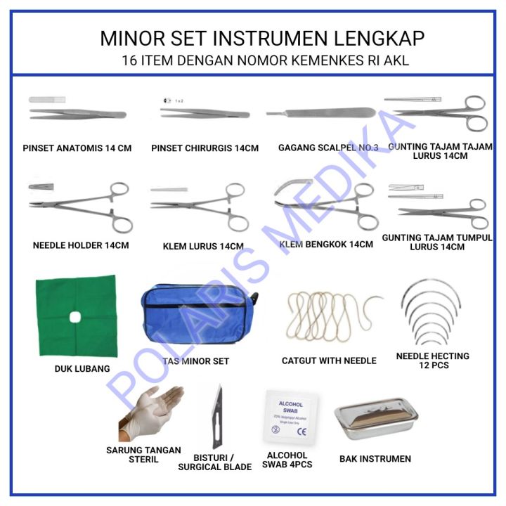 Minor Set Lengkap Alat Bedah Minor Minor Surgery Lazada Indonesia