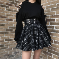 Dark Street Style Hoodie High Waist Skirt Dark Girl Spring and Autumn Fashion Suit Album Top Series Priority Shipping y2k tops