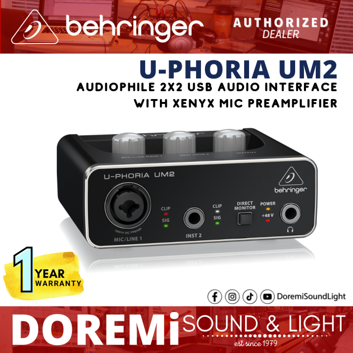 Behringer UPHORIA UM2 Audiophile 2x2 USB Audio Interface With XENYX