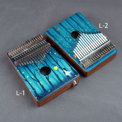 【YF】 17 Keys Kalimba Thumb High-Quality Wood Mahogany Musical Instrument Accessories With Audio Input