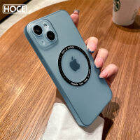 ?HOCE แบบบางเนื้อด้านแฟชั่นเคสโทรศัพท์แม่เหล็กสำหรับ iPhone 14 13 12 Pro Max 12 13 14 Plus เคสผิว PC แข็งให้ความรู้สึกเคสใสกันตกกันกระแทกเสื้อนอกน้ำหนักเบา