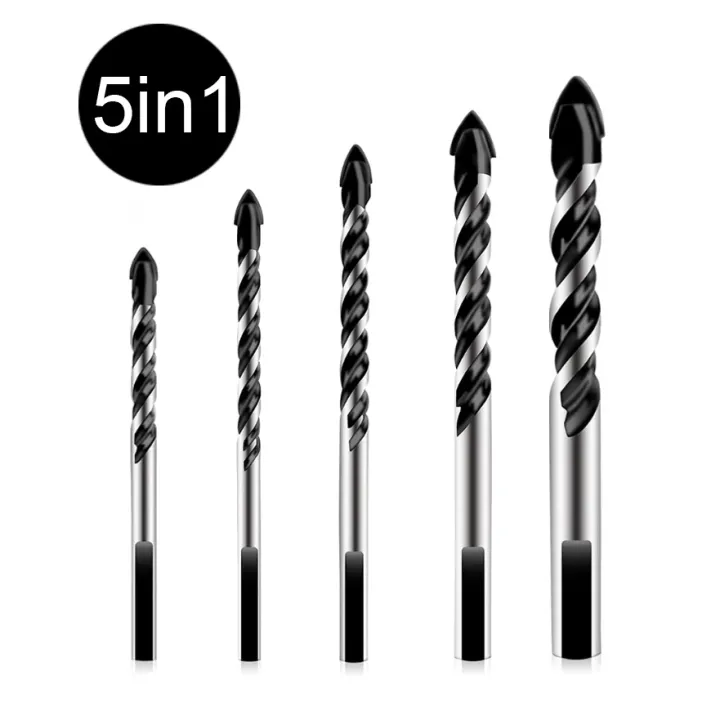 5PCS Ceramic Tile Drill Bits,Masonry Drill Bits Set for Glass, Brick